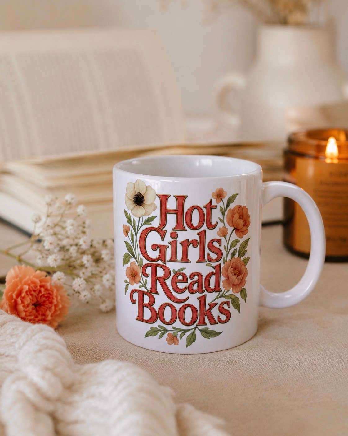 Hot Girls Read Books Ceramic Mug Dishwasher/Microwave Safe