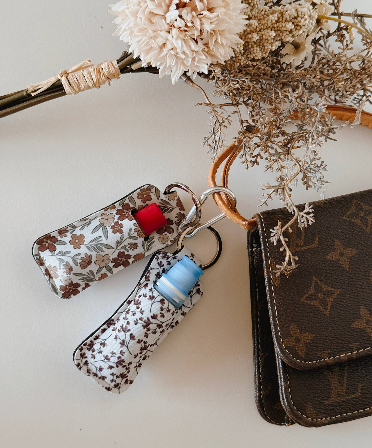 Lipstick/balm/gloss Keychain Chapstick 72 patterns neoprene
