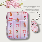 Book/Kindle/Kobo/E-reader Sleeve Pink Coquette Neoprene 7