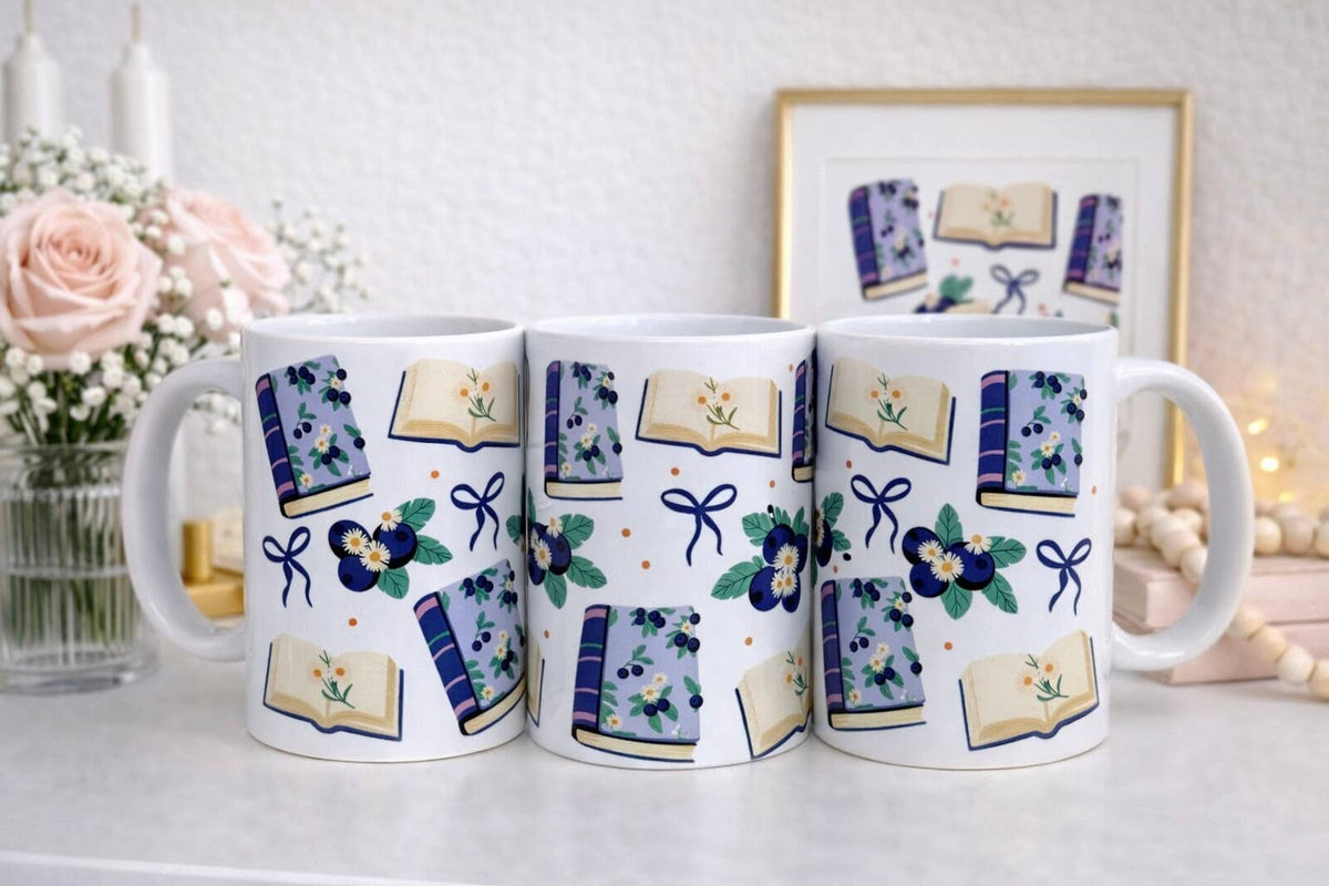 Blueberry Books Ceramic Mug Dishwasher/Microwave Safe 2
