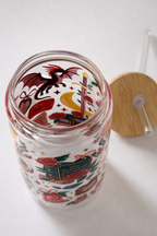 Romantasy Books Double Sided Glass Tumbler with Lid & Straw 3