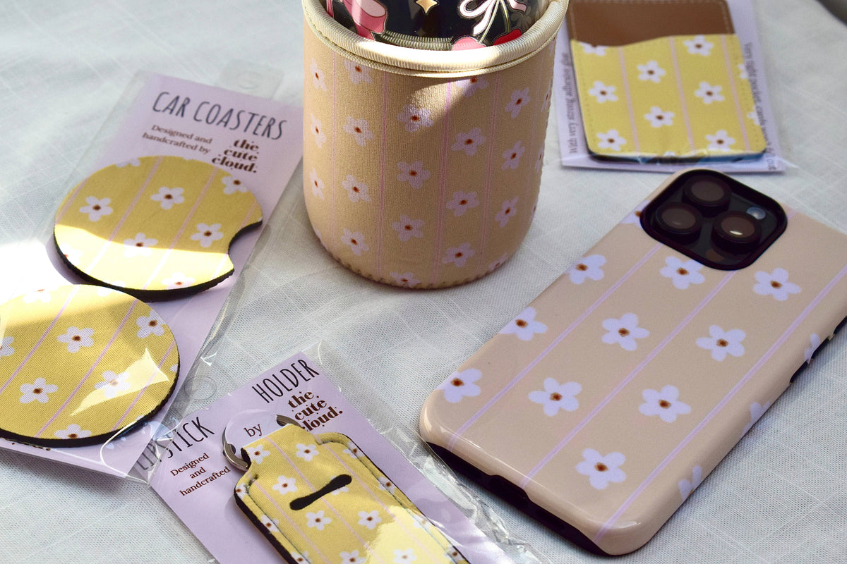 Hard Phone Case Pinky/yellow Striped Collection Double Layer 10