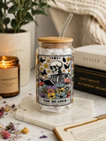 THE READER Double Sided Glass Tumbler + Bamboo Lid & Straw