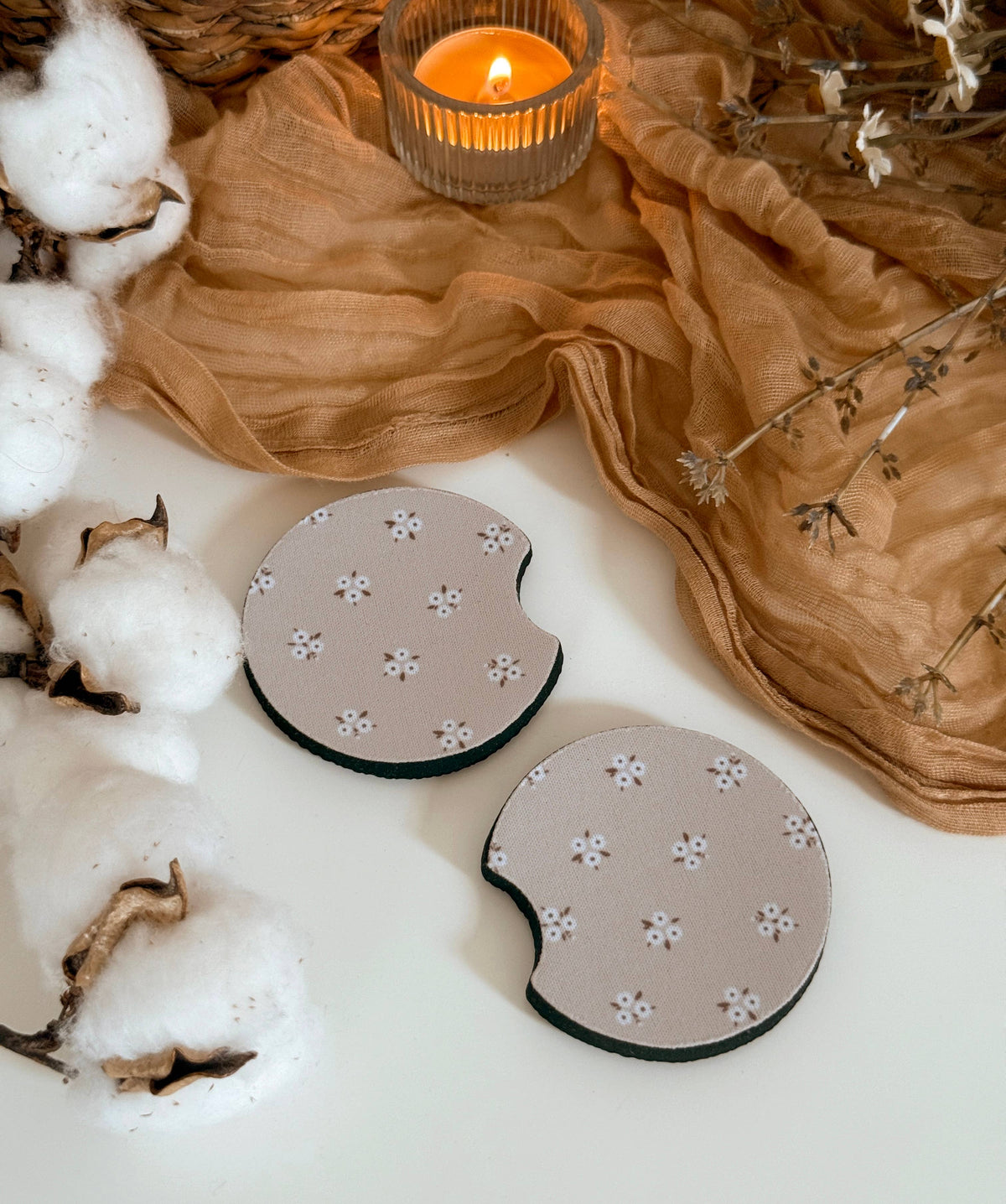 Neoprene Car Coasters – 72 Pattern Options | Handmade boho 5