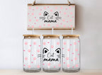 Cat Mama Glass Tumbler with Bamboo Lid & Glass Straw 3