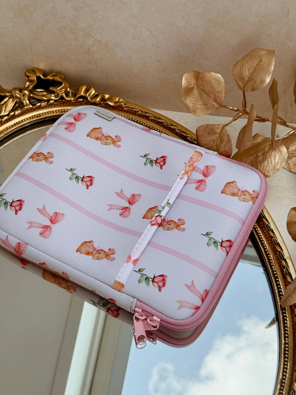 Book/Kindle/Kobo/E-reader Sleeve Pink Coquette Neoprene 8