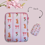 Book/Kindle/Kobo/E-reader Sleeve Pink Coquette Neoprene 10