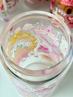 Princess Castle Double Sided Glass Tumbler + Lid & Straw 6