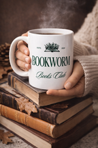 Bookworm Books Club Ceramic Mug Dishwasher / Microwave Safe