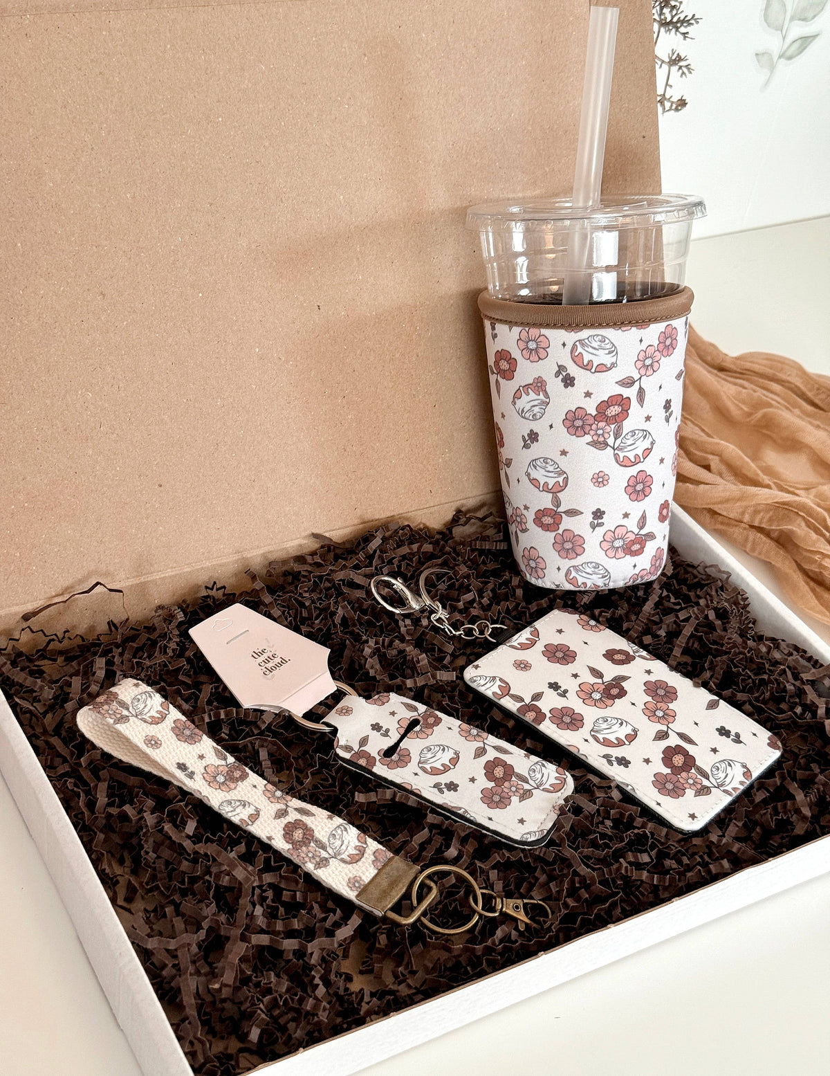 Fall Gift Box Matching Cinnamon Rolls Autumn Accessories Set 3
