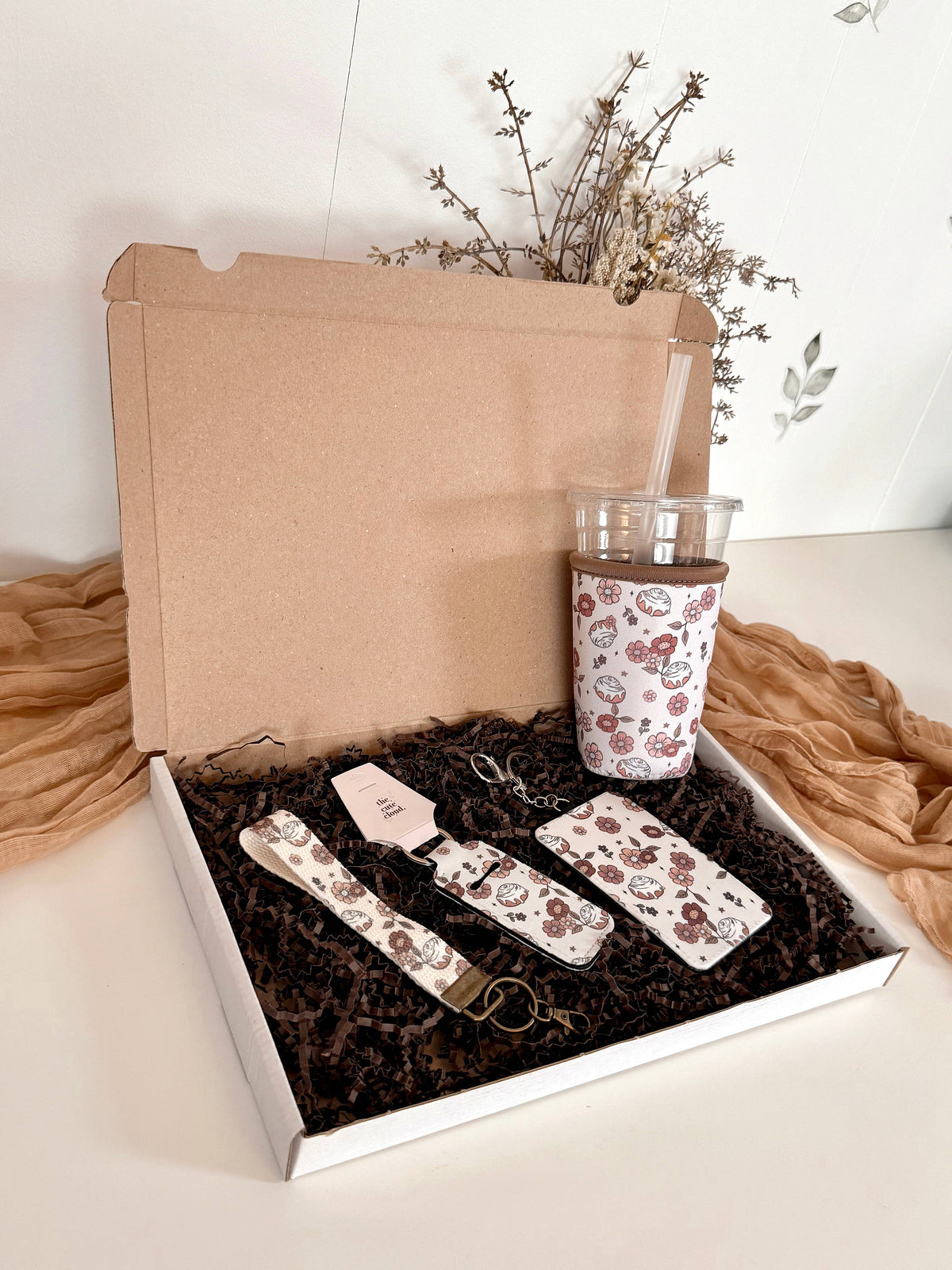 Fall Gift Box Matching Cinnamon Rolls Autumn Accessories Set