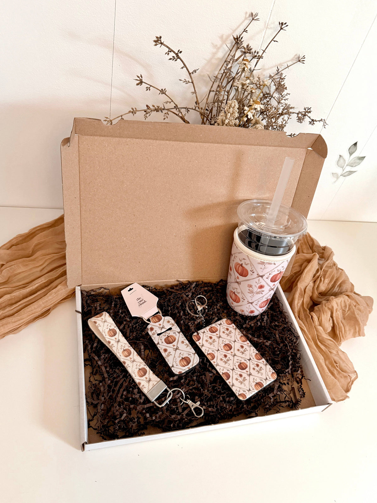 Fall Gift Box Matching Pumpkin Accessories Set Autumn Season 3