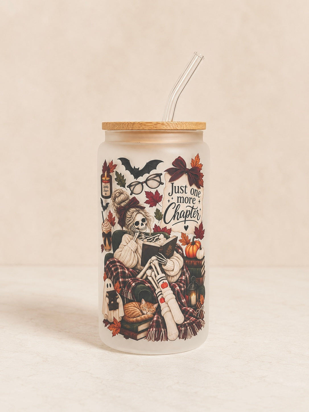 Autumn Bookish Skeleton 2 options