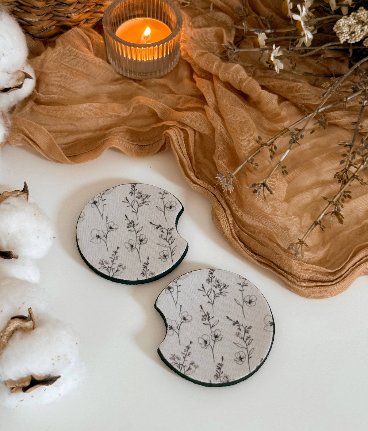 Neoprene Car Coasters – 72 Pattern Options | Handmade boho 2