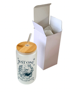 Just One More Chapter Dish.Safe Frosted Glass Tumbler 2