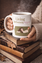 Living Between Pages Ceramic Mug Dishwasher-Microwave Save
