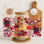 Romantasy Books Double Sided Glass Tumbler with Lid & Straw 4