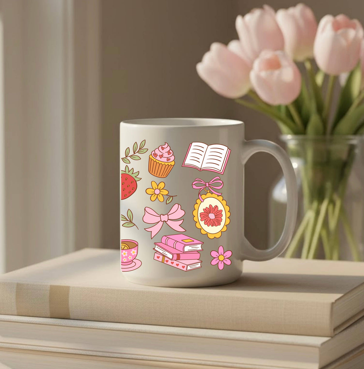 Pinky Books Valentine Ceramic Mug Dishwasher/Microwave Safe 3