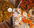 Plant Ghosts Double Sided Glass Tumbler + Bamboo Lid & Straw