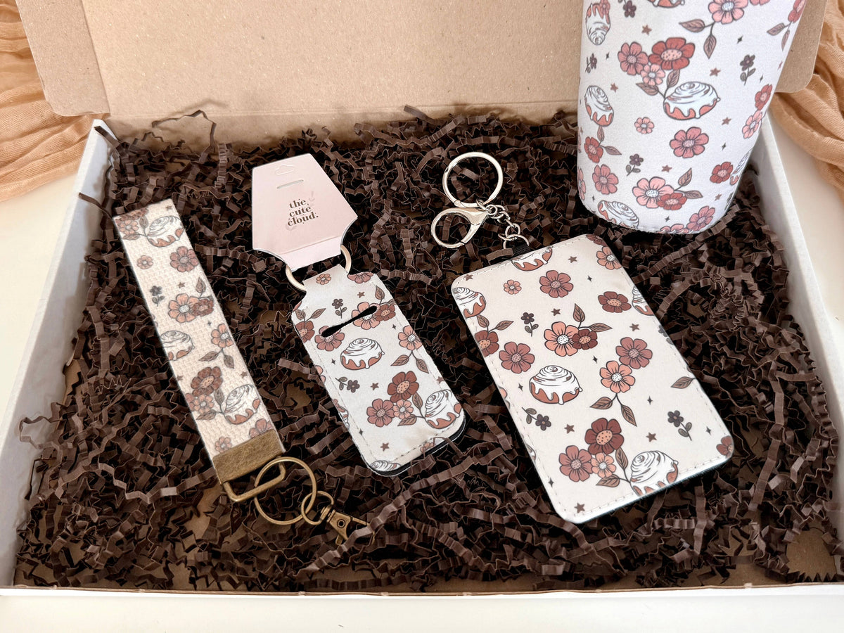 Fall Gift Box Matching Cinnamon Rolls Autumn Accessories Set 2