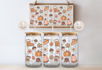 Cozy Autumn Vibes Glass Tumbler Double Sided + Lid & Straw 3