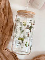 Lux Matcha Babe Glass Tumbler Double Sided & Lid and Straw 5