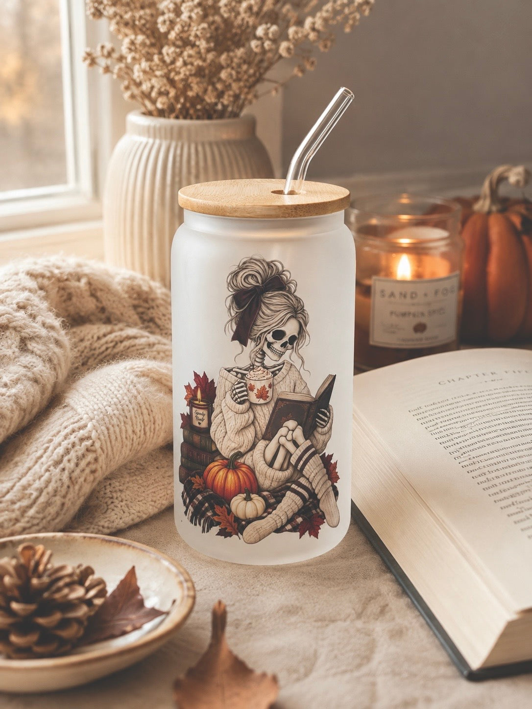 Autumn Bookish Skeleton