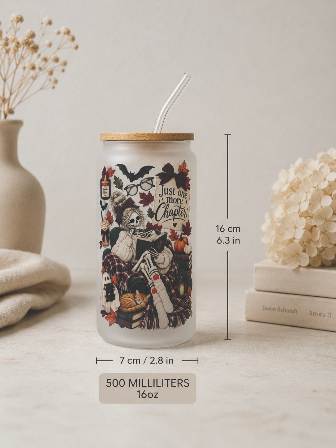 Autumn Bookish Skeleton 2 options