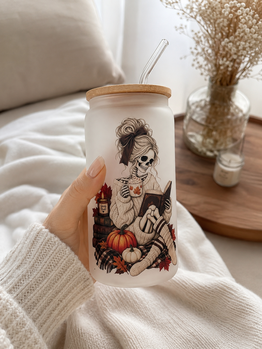 Autumn Bookish Skeleton