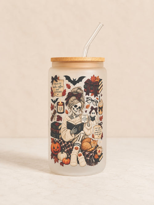 Autumn Bookish Skeleton 2 options