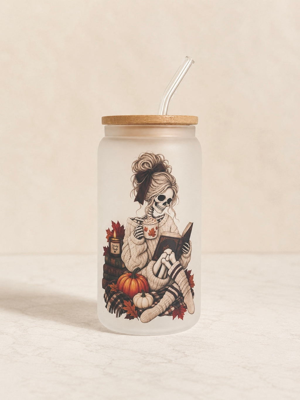 Autumn Bookish Skeleton