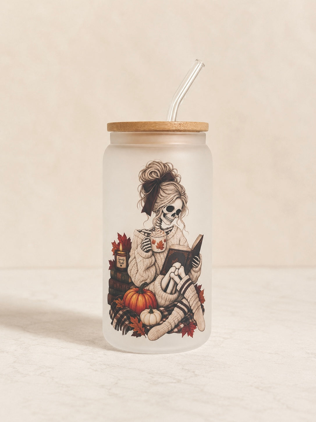 Autumn Bookish Skeleton
