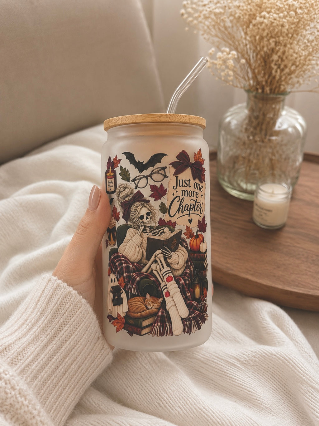 Autumn Bookish Skeleton 2 options