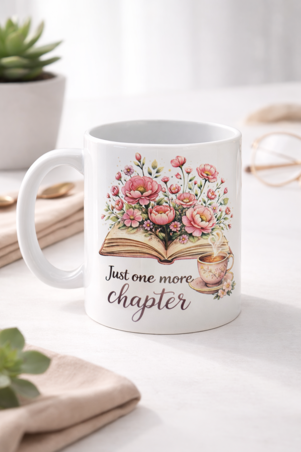 Just One More Chapter Ceramic Mug Dishwasher/Microwave Safe