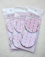 Car Coasters Colorful 12 different patterns 2pieces neoprene 6