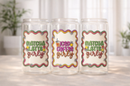 Iced Coffee Girly Glass Tumbler with Bamboo Lid & Straw 3