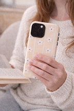 Hard Phone Case Pinky/yellow Striped Collection Double Layer