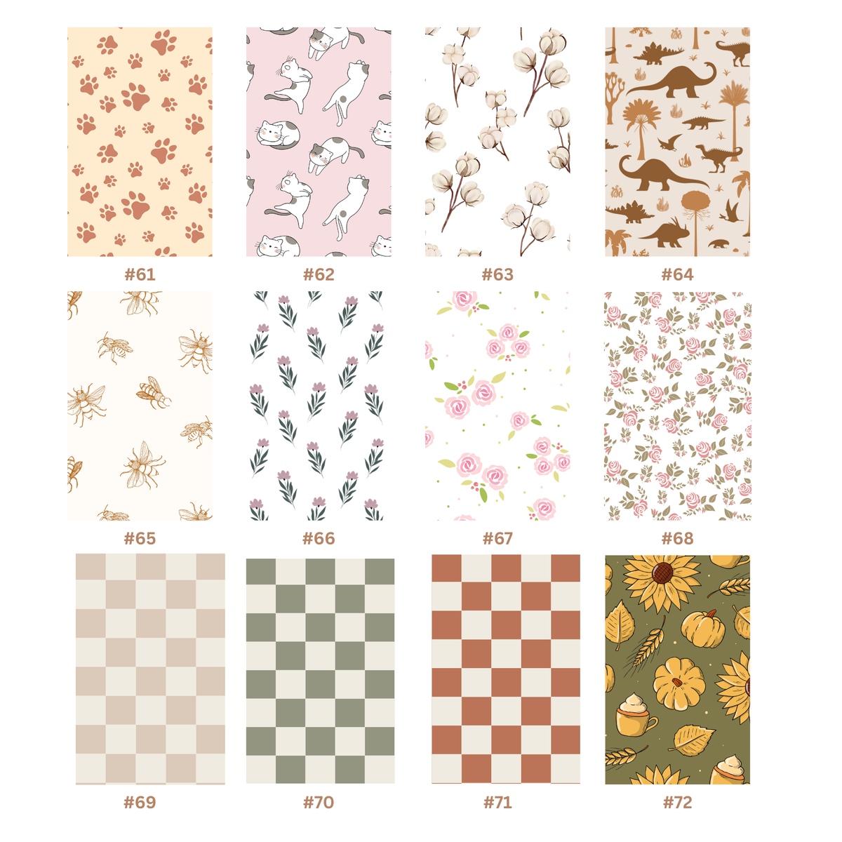 Neoprene Car Coasters – 72 Pattern Options | Handmade boho 13
