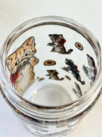 Cat Tea Party3 Double Side Print Glass Tumbler + Lid & Straw 3