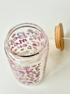 Best Mom Ever Double Sided Glass Tumbler with Lid and Straw 2