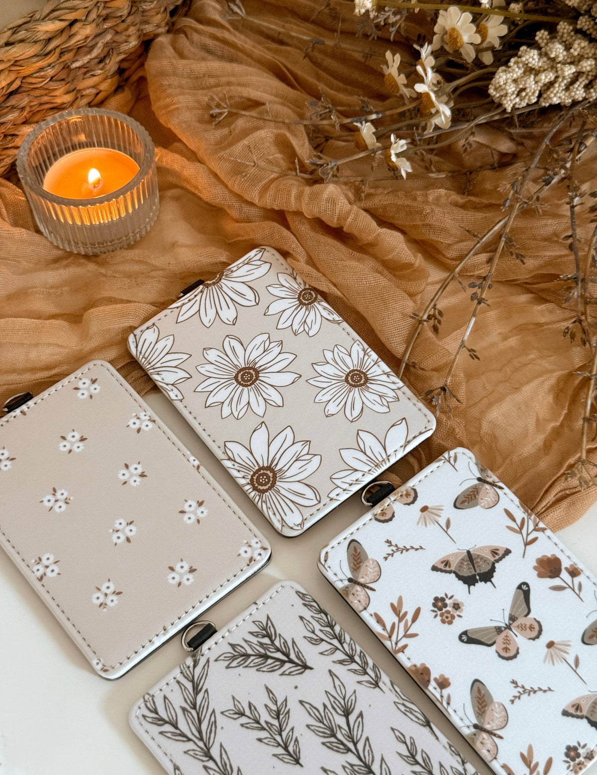 Badge ID Holder 72 patterns to choose soft faux leather 3