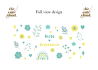 Beste Erzieherin Double Sided Glass Tumbler + Lid & Straw 5