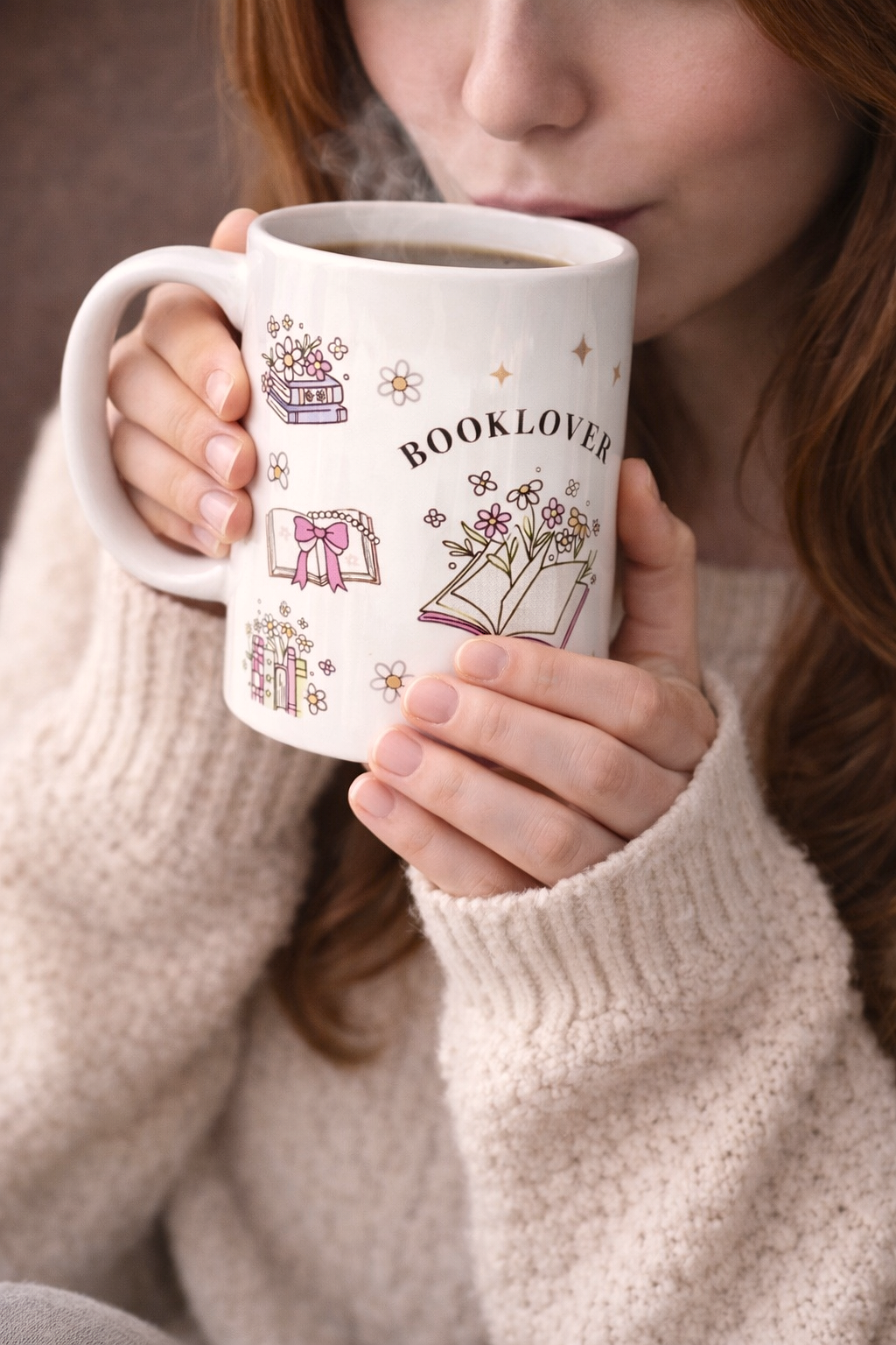 Booklover Ceramic Mug Dishwasher/Microwave Safe, Sublimation