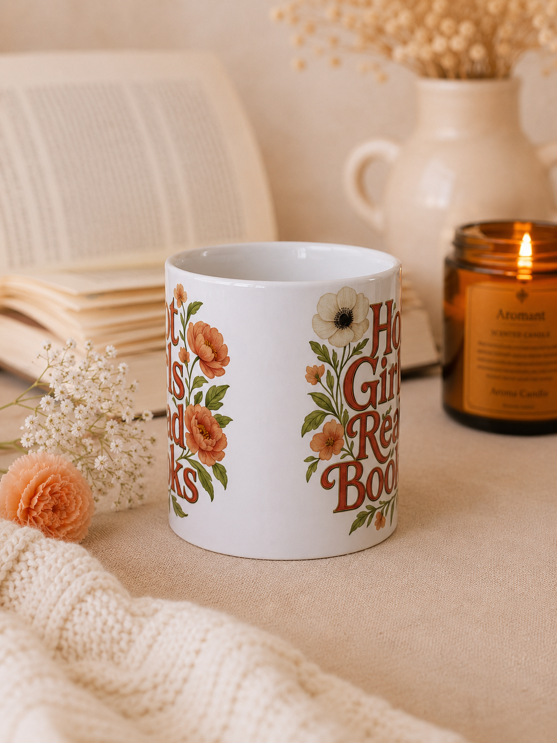 Hot Girls Read Books Ceramic Mug Dishwasher/Microwave Safe 2