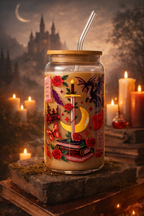 Romantasy Books Double Sided Glass Tumbler with Lid & Straw 2
