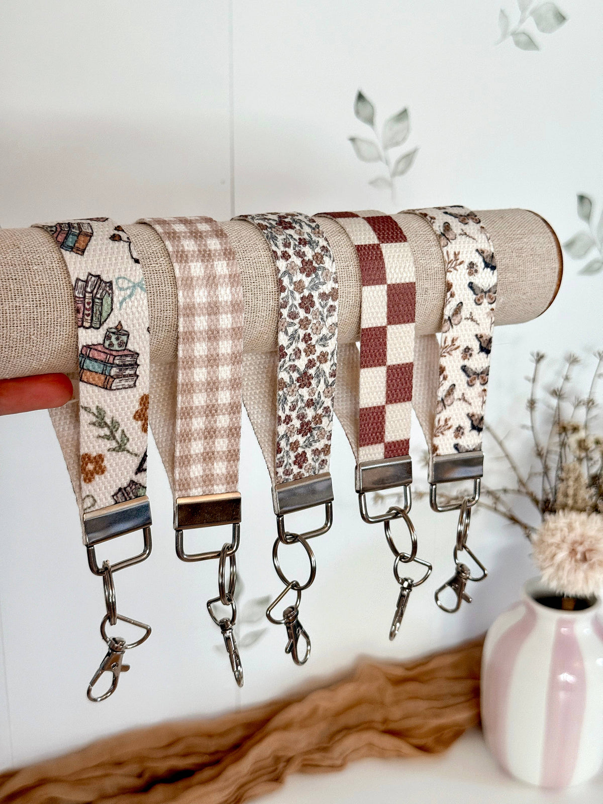 Wrist Lanyard / Keychain 72 Patterns | Handmade Thick Canvas