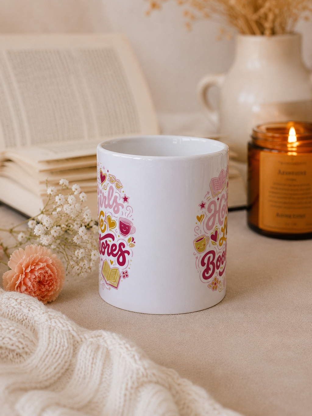 Hot Girls Love Bookstores Ceramic Mug Dish/Microwave Safe 2